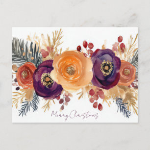 Festliche und elegante Weihnachtsgruß-Postkarte Postkarte