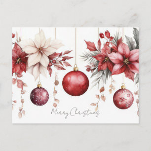 Festliche und elegante Weihnachtsgruß-Postkarte Postkarte