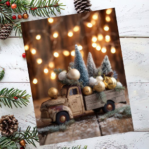Festliche und elegante Weihnachtsgruß-Postkarte Postkarte