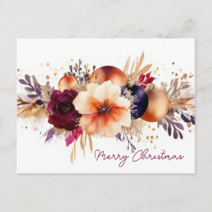 Festliche und elegante Weihnachtsgruß-Postkarte Postkarte