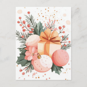 Festliche und elegante Weihnachtsgruß-Postkarte Postkarte