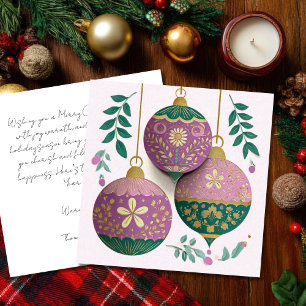 Festliche und elegante Weihnachtsgrüße Karte