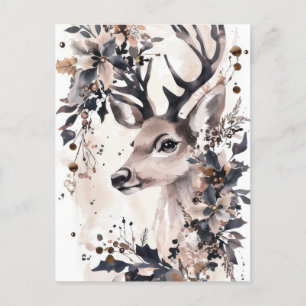 Festliche und elegante Weihnachtsgrüße Postkarte