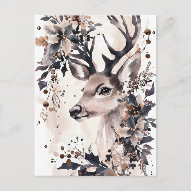 Festliche und elegante Weihnachtsgrüße Postkarte (Vorderseite)