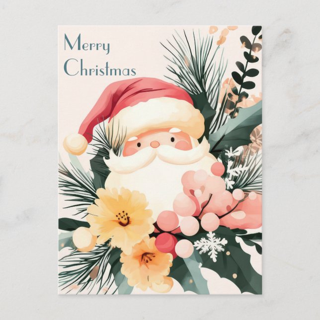 Festliche und elegante Weihnachtsgrüße Postkarte (Vorderseite)