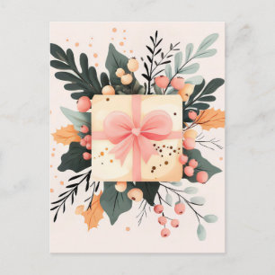 Festliche und elegante Weihnachtsgrüße Postkarte