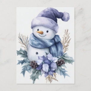 Festliche und elegante Weihnachtsgrüße Postkarte