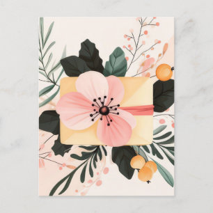 Festliche und elegante Weihnachtsgrüße Postkarte