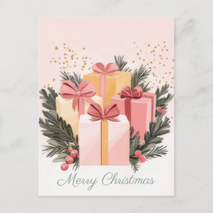 Festliche und elegante Weihnachtsgrüße Postkarte