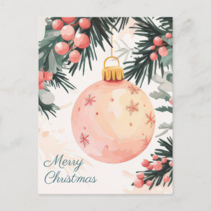 Festliche und elegante Weihnachtsgrüße Postkarte