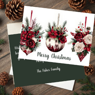Festliche und elegante Weihnachtsgrüßkarte Karte