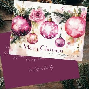 Festliche und elegante Weihnachtsgrüßkarte Karte