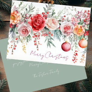 Festliche und elegante Weihnachtsgrüßkarte Karte