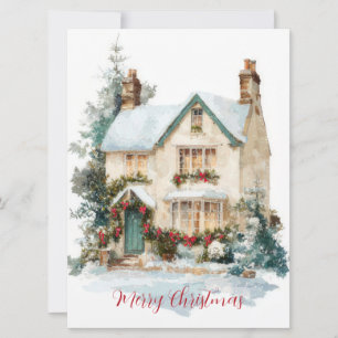 Festliche und elegante Weihnachtsgrußkarte Karte