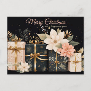Festliche und elegante Weihnachtsgrußkarte Postkarte