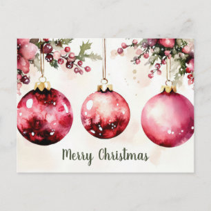 Festliche und elegante Weihnachtsgrußkarte Postkarte