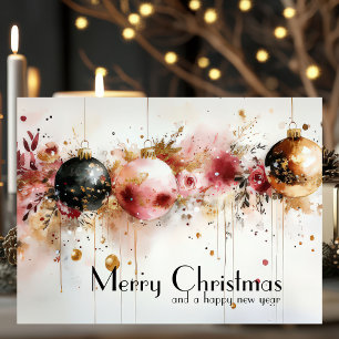 Festliche und elegante Weihnachtskarte Karte