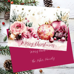 Festliche und elegante Weihnachtskarte Karte