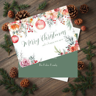 Festliche und elegante Weihnachtskarte Karte