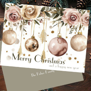 Festliche und elegante Weihnachtskarte Karte