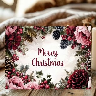 Festliche und elegante Weihnachtskarte Karte