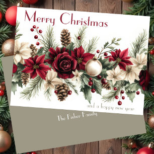 Festliche und elegante Weihnachtskarte Karte
