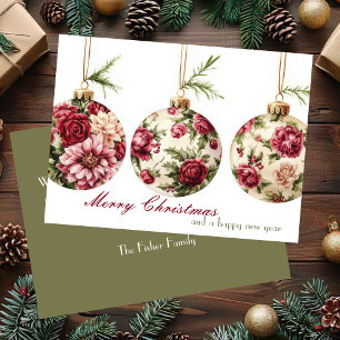 Festliche und elegante Weihnachtskarte Karte