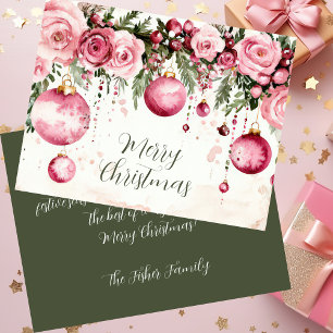 Festliche und elegante Weihnachtskarte Karte