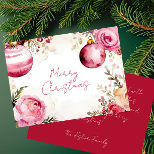 Festliche und elegante Weihnachtskarte Karte