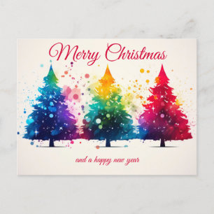 Festliche und elegante Weihnachtskarte Postkarte