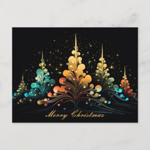 Festliche und elegante Weihnachtskarte Postkarte