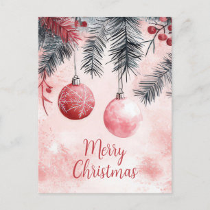 Festliche und elegante Weihnachtskarte Postkarte
