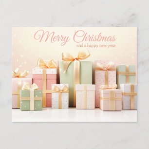 Festliche und elegante Weihnachtskarte Postkarte