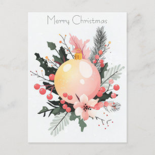 Festliche und elegante Weihnachtskarte Postkarte