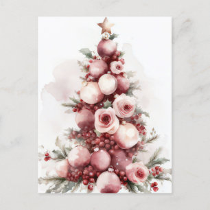 Festliche und elegante Weihnachtskarte Postkarte