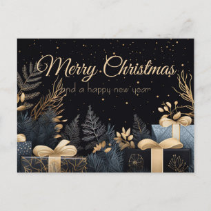 Festliche und elegante Weihnachtskarte Postkarte