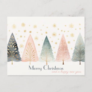 Festliche und elegante Weihnachtskarte Postkarte