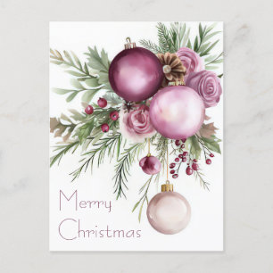 Festliche und elegante Weihnachtskarte Postkarte