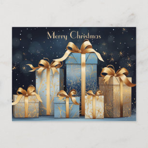 Festliche und elegante Weihnachtskarte Postkarte