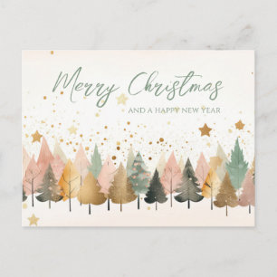 Festliche und elegante Weihnachtskarte Postkarte