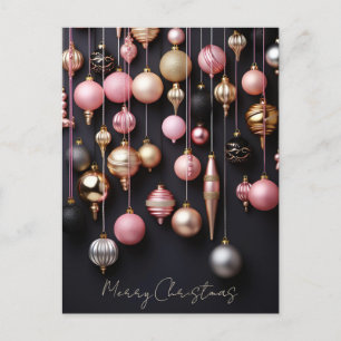 Festliche und elegante Weihnachtskarte Postkarte