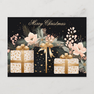 Festliche und elegante Weihnachtskarte Postkarte