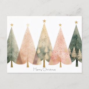 Festliche und elegante Weihnachtskarte Postkarte