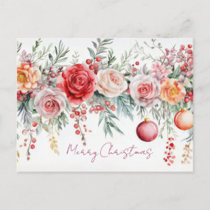 Festliche und elegante Weihnachtspostkarte Postkarte