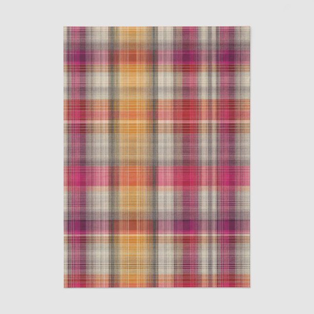 Festliche und Gingham-Muster-Optik Seidenpapier (Vorderseite)