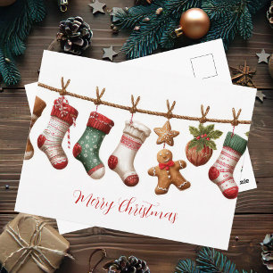 Festliche und süße Weihnachtsgirlande Karte
