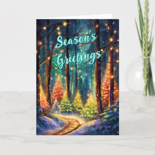 Festliche Urlaubskarte Faltener Urwald Feiertagskarte