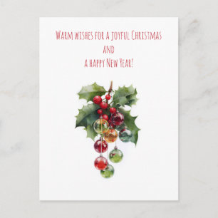 Festliche vintage Mistelzweig Weihnachten Ferien Postkarte