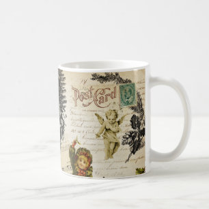Festliche Vintage viktorianische Weihnachts Mädche Kaffeetasse