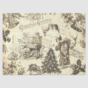 Festliche Vintage Viktorianische Weihnachtsfeier Seidenpapier